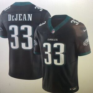 😘Cooper DeJean Black Vapor Jersey Stitched🧡